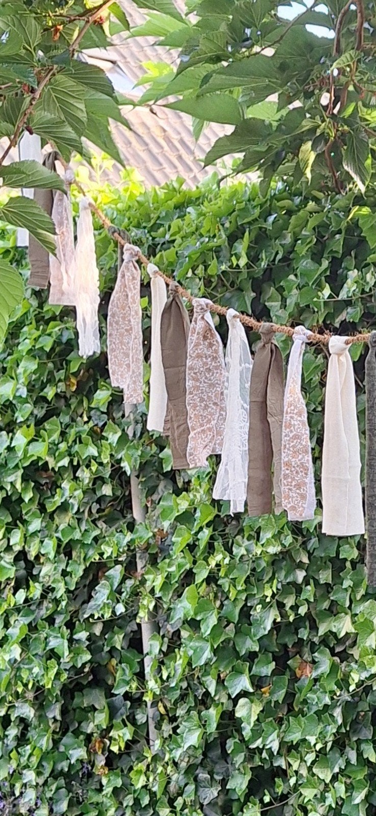 Tassel slinger , retro stoffen, groen ,terra bloemetjes, Ophalen of Verzenden, Nieuw
