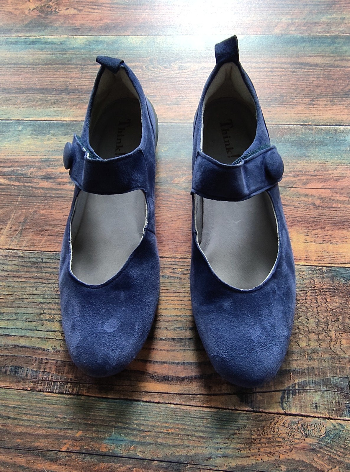 Think! Cugal Indigo suède damesschoenen - Maat 38,5, Schoenen met lage hakken, Blauw, Think!, Ophalen of Verzenden