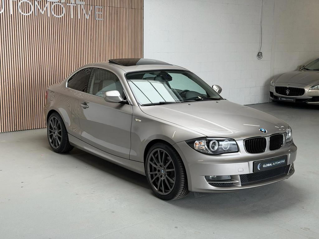 BMW 1-serie Coupé 128i - schuifdak - leer - memory, 1-Serie, Achterwielaandrijving, Gebruikt, Beige