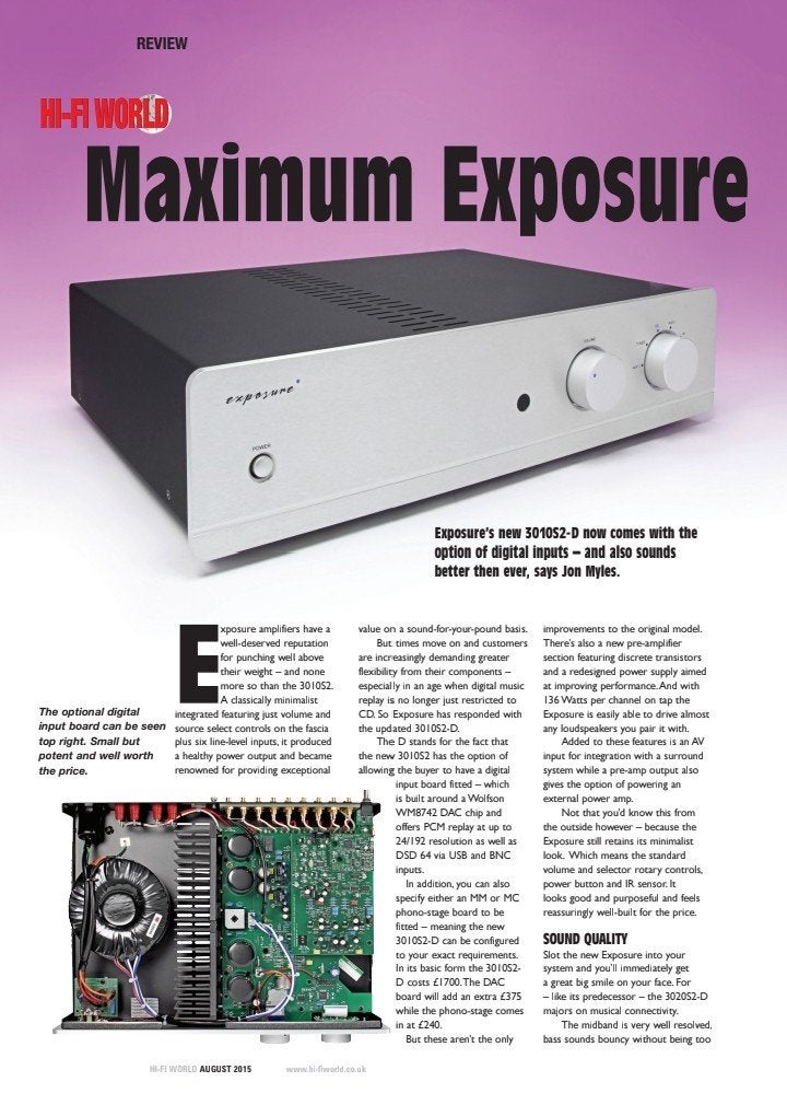 Exposure 3010s2D Geïntegreerde Versterker - Zo goed als nieu, Zo goed als nieuw, 120 watt of meer, Stereo, Ophalen
