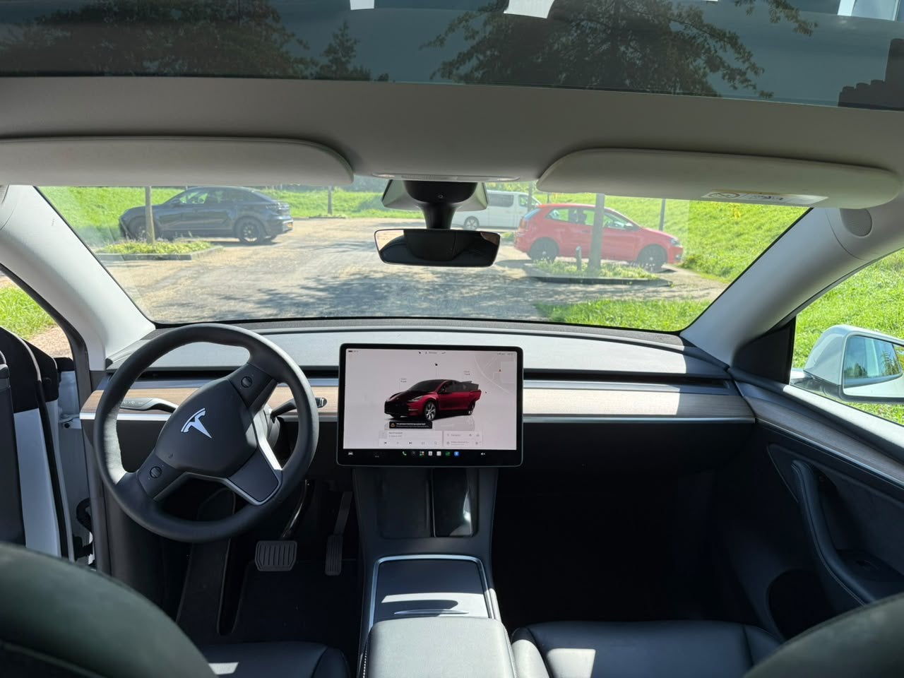 Tesla Model Y 2022 Wit Dual Motors Long Range, Auto's, Automaat, 495 min, Wit, Origineel Nederlands