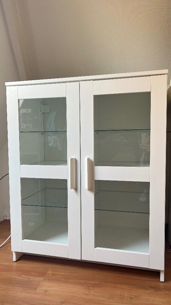IKEA BRIMNES kast met glazen deuren, Huis en Inrichting, Kasten | Televisiemeubels, Ophalen, 50 tot 100 cm, Zo goed als nieuw