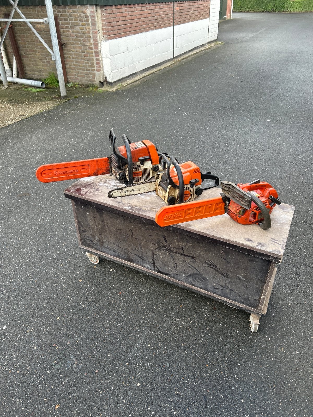 Stihl en Husqvarna Kettingzagen - Diverse Modellen, Gebruikt, 70 mm of meer, Kettingzaag, Ophalen of Verzenden