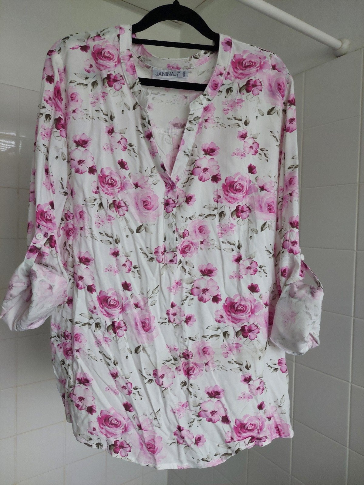 Janina bloesje 46, Maat 46/48 (XL) of groter, Nieuw, Ophalen of Verzenden, Roze
