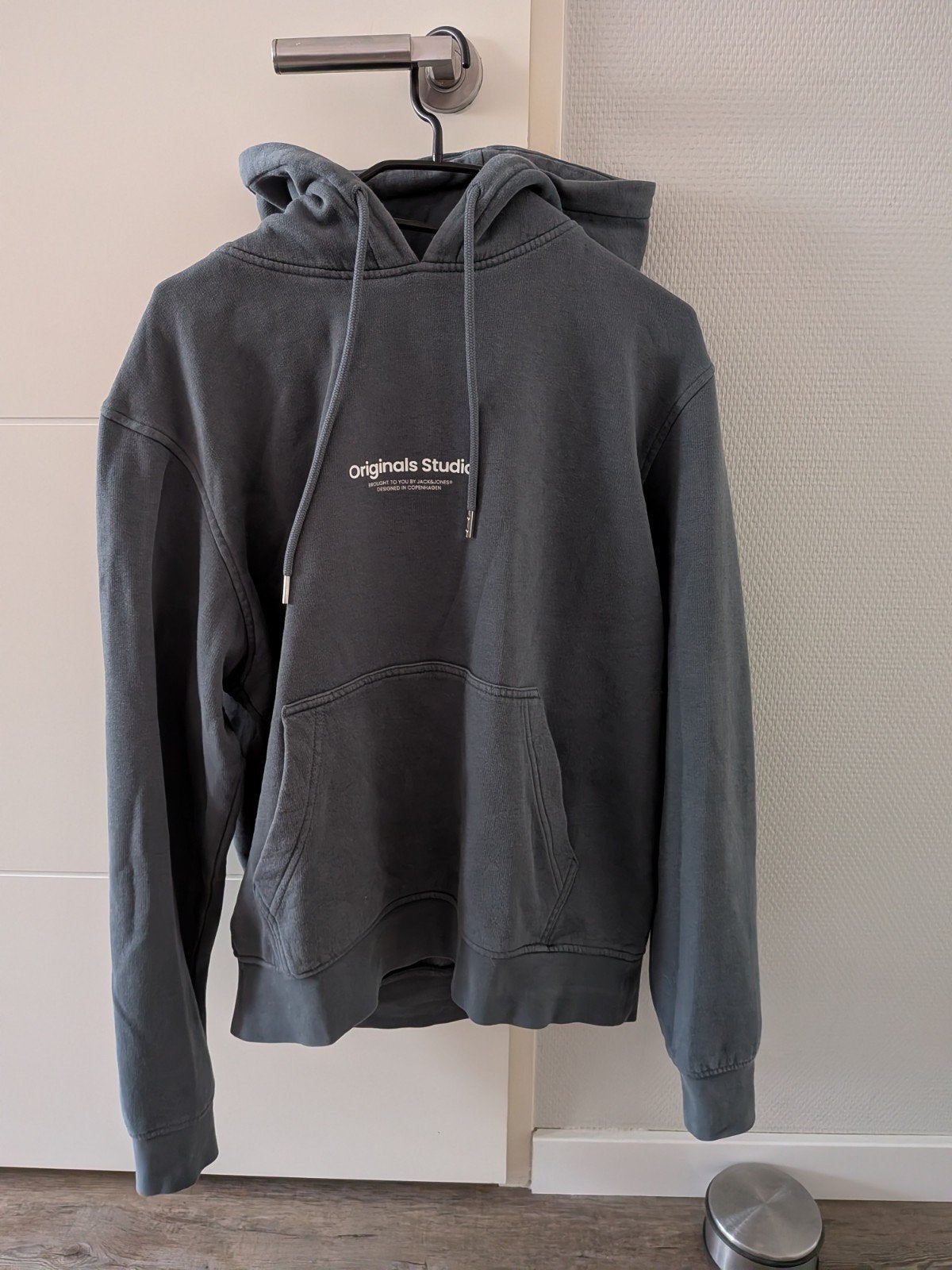 Hoodie grijs/blauw, Ophalen of Verzenden, Zo goed als nieuw, Blauw