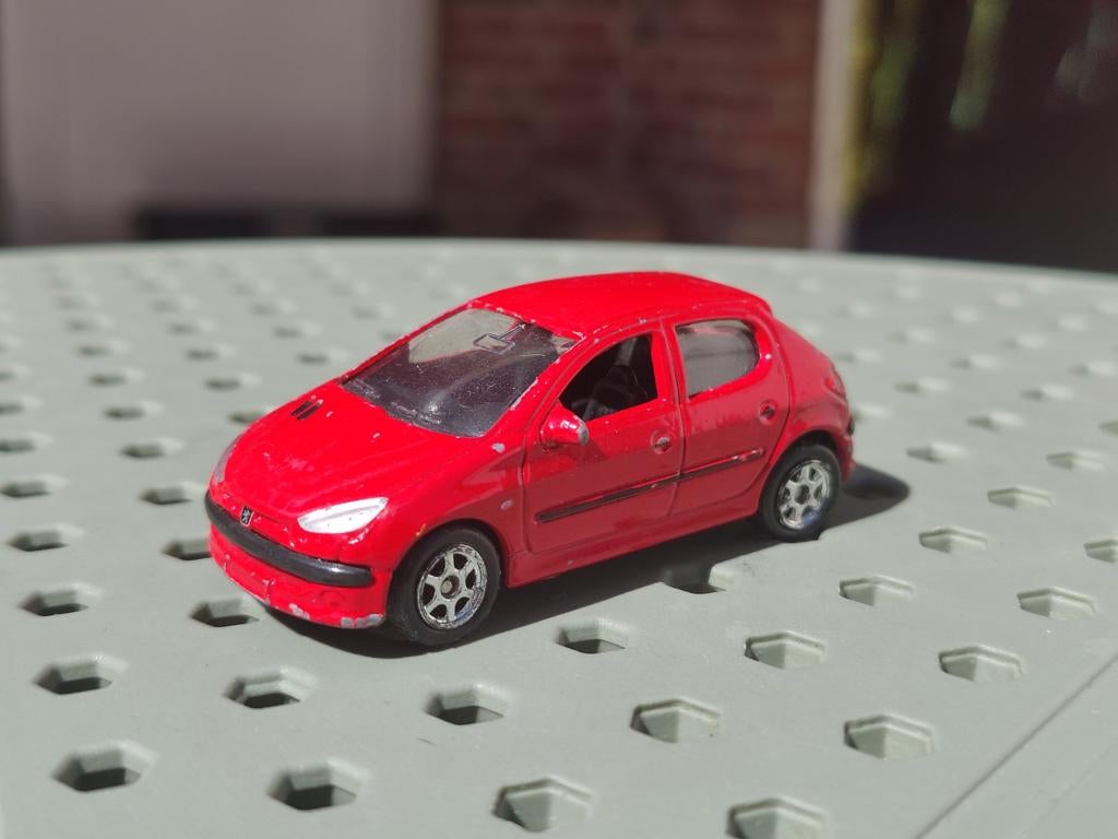 Welly Peugeot 206 ROOD, Ophalen of Verzenden, Zo goed als nieuw, Auto