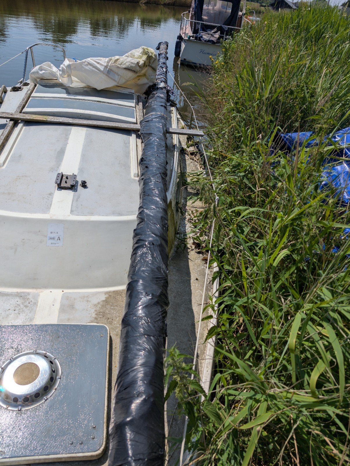 Mast inclusief zeil voor boot, Ophalen