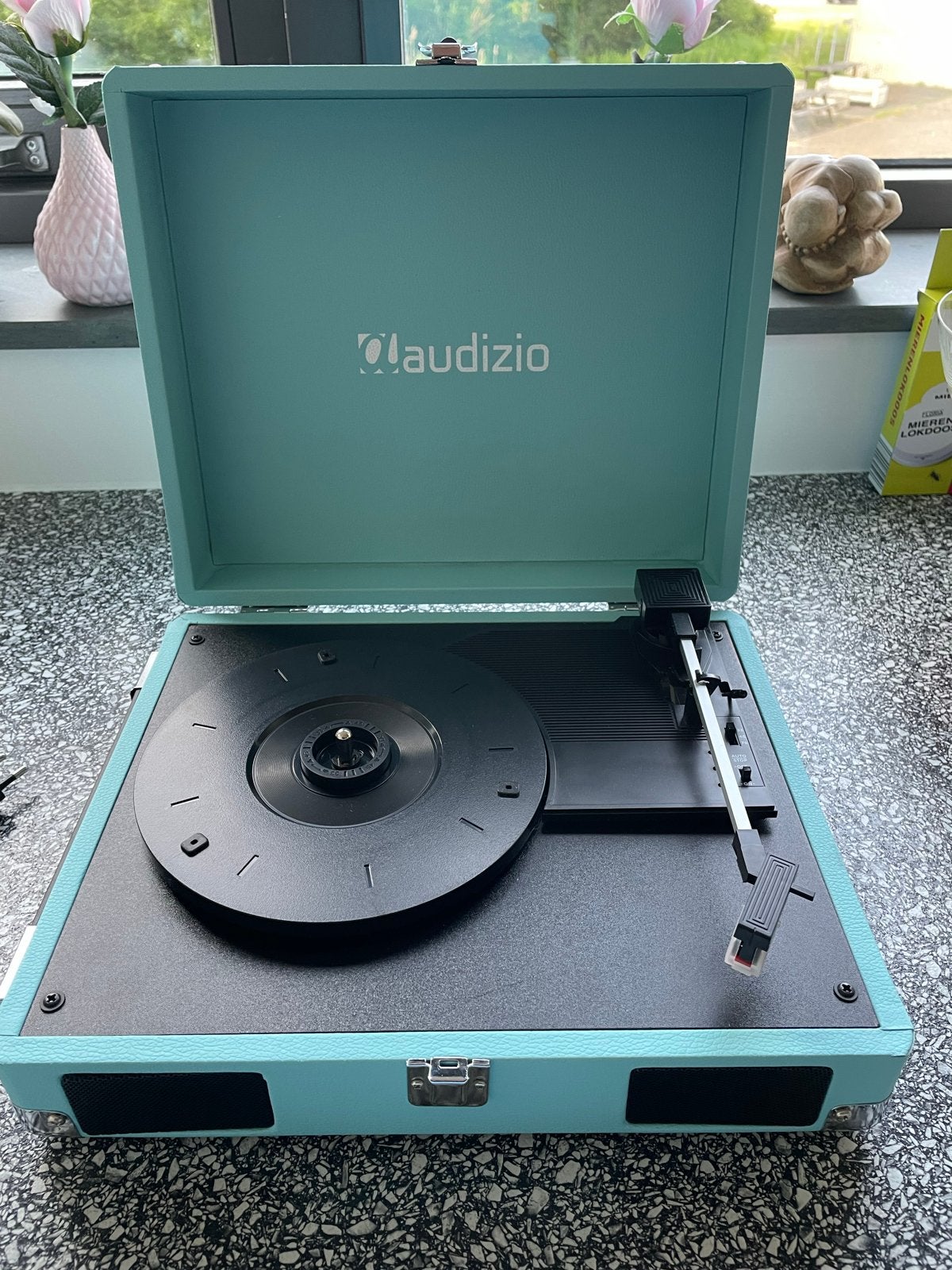 Zo goed als nieuwe Audizio platenspeler - Turquoise, Ophalen, Zo goed als nieuw, Platenspeler, Overige merken