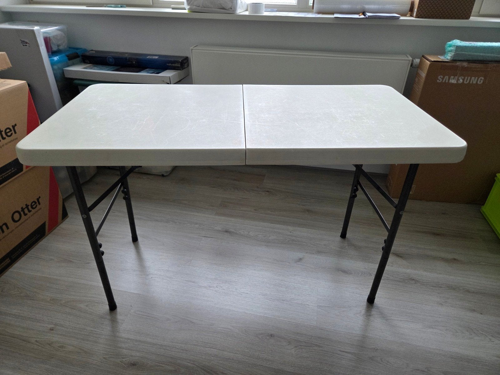 Opvouwbare tafel 120 x 60 cm, Ophalen, Gebruikt, Rechthoekig, Kunststof