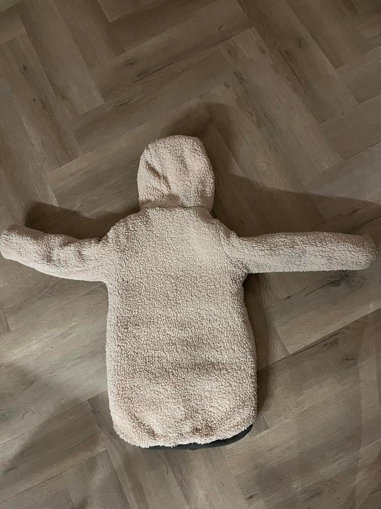 Flo dubbelzijdige jas teddy/groen maat 146, Ophalen of Verzenden, Gebruikt, Meisje, Jas