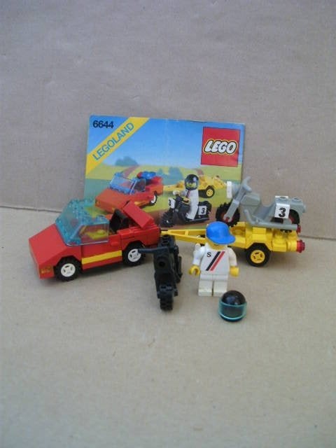 Lego set 6644, crossmotor transport, road rebel, met boekje, Ophalen of Verzenden, Gebruikt