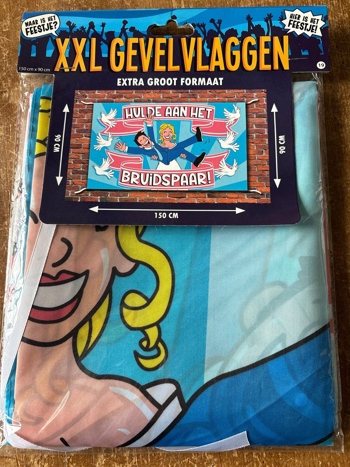 Gevelvlag hulde aan het bruidspaar., Diversen, Ophalen of Verzenden, Nieuw