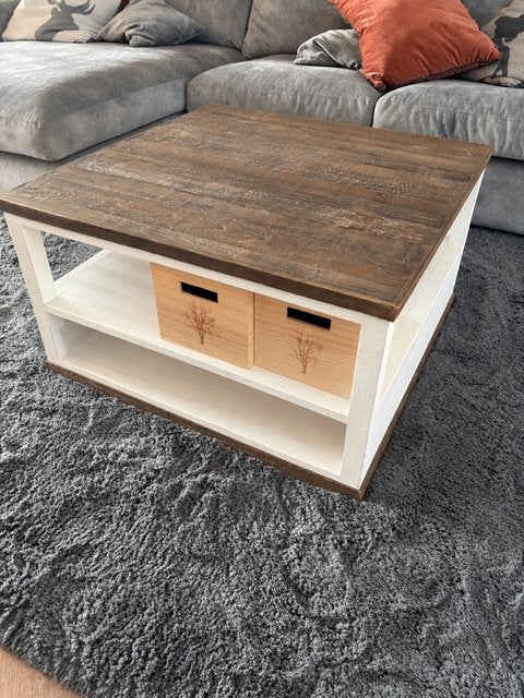 Riviera Maison Salontafel 80x80x45 cm, Ophalen, Minder dan 45 cm, Gebruikt, Vierkant