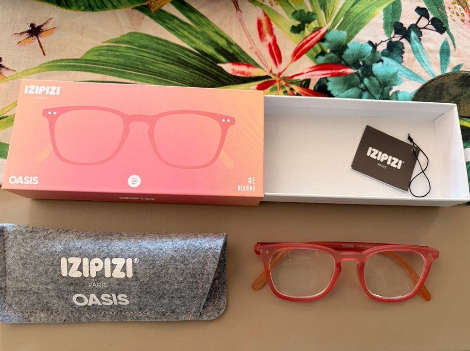Nieuwe IZIPIZI leesbril, roze, met etui en doos + 3.0, Overige merken, Nieuw, Ophalen of Verzenden, Leesbril
