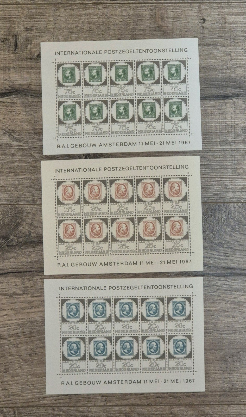 Amphilex 1967 - [3] postzegelvellen, Ophalen of Verzenden, Na 1940, Postfris