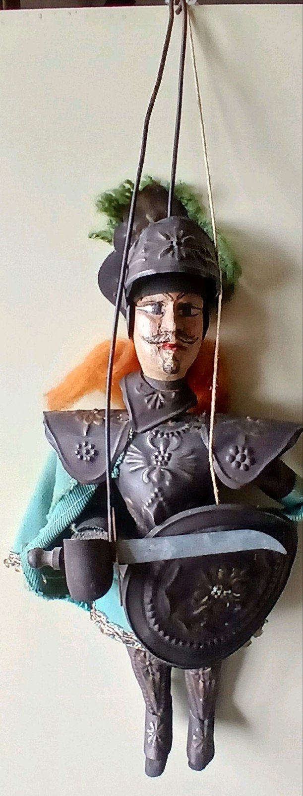 Vintage Siciliaanse Marionet, "Ridder", Ophalen of Verzenden