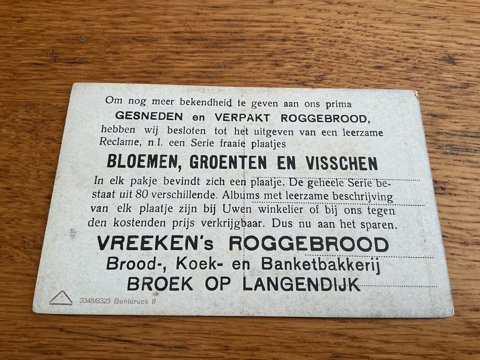 R10 Broek op Langendijk Vreeken’s Roggebrood reclame plaatje, Ophalen of Verzenden, Noord-Holland