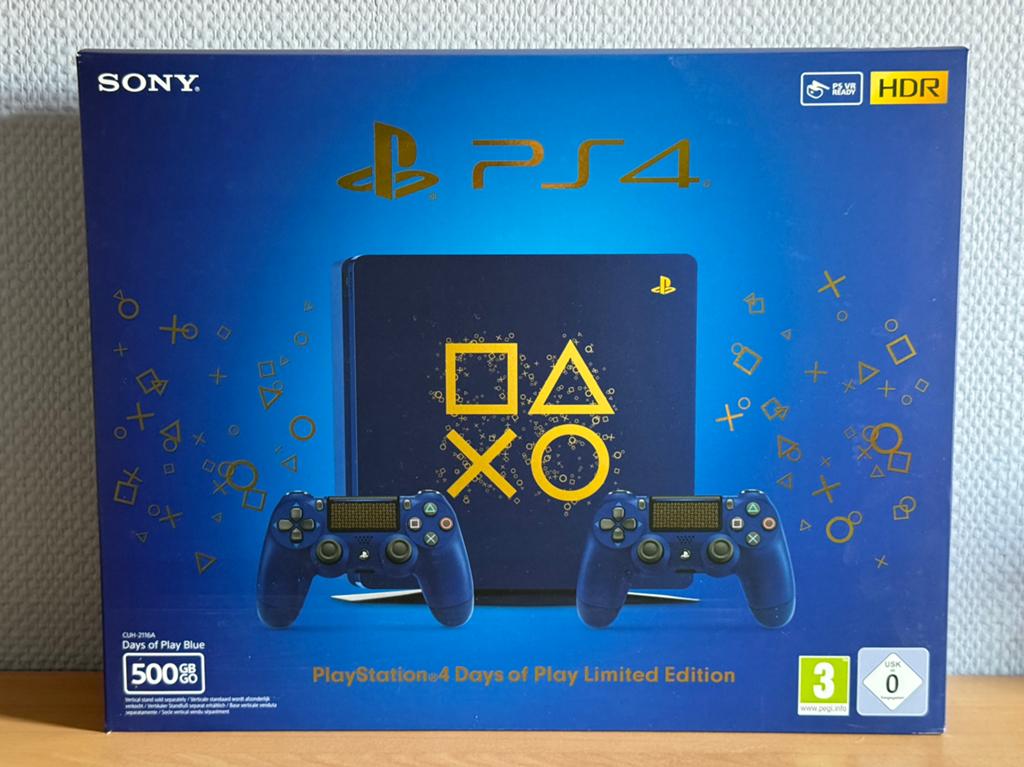 Playstation 4 Slim Days of Play Limited Edition ps4 NIEUW !, Ophalen of Verzenden, Nieuw, Met 2 controllers, Slim