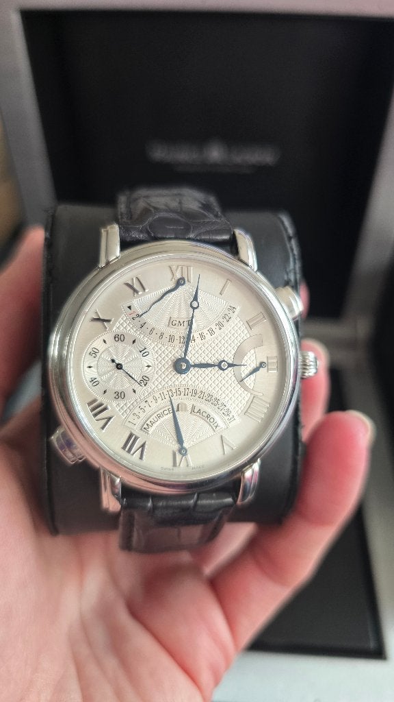 Maurice Lacroix Masterpiece 43 mm, Overige merken, Leer, Staal, Polshorloge