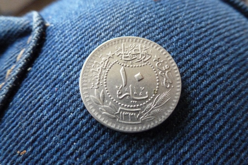 Ottomaanse rijk- oude 10 para 1912 Mehmed V hele mooie munt, Postzegels en Munten, Ophalen of Verzenden, Midden-Oosten, Losse munt