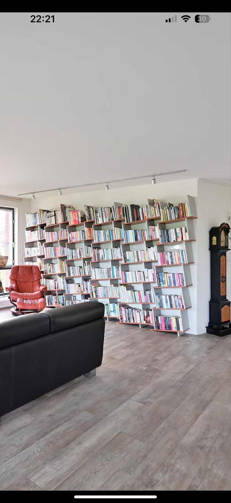 Grote Boekenkast (4m breed, 2.20m hoog) inclusief boeken, Huis en Inrichting, Ophalen, Met plank(en), Gebruikt, 200 cm of meer
