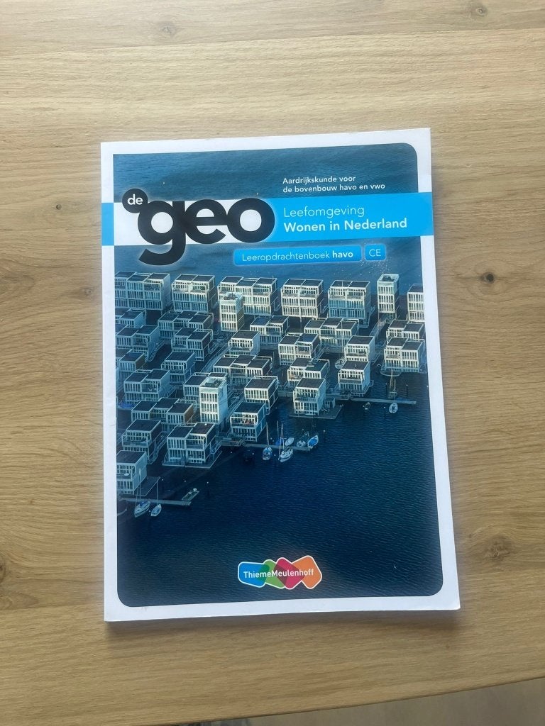 De GEO: Leefomgeving Wonen in Nederland, Boeken, Verzenden, Aardrijkskunde, HAVO, Nieuw