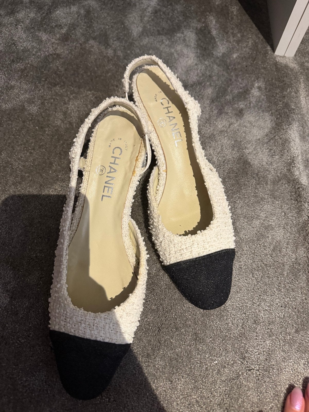 slingback ballerina's - Zo goed als nieuw 40, Kleding | Dames, Schoenen, Verzenden, Zo goed als nieuw, Wit, Ballerina's