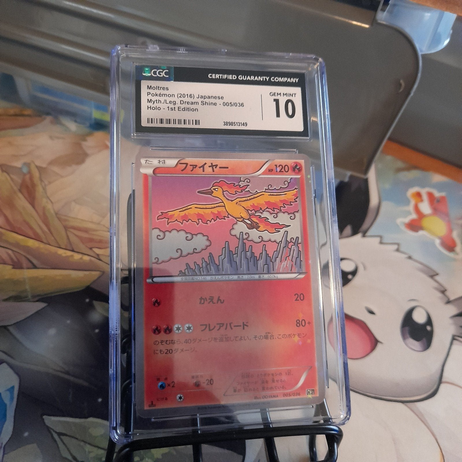 Moltres dream shine 1st edition cgc 10!, Hobby en Vrije tijd, Verzamelkaartspellen | Pokémon, Ophalen of Verzenden, Zo goed als nieuw