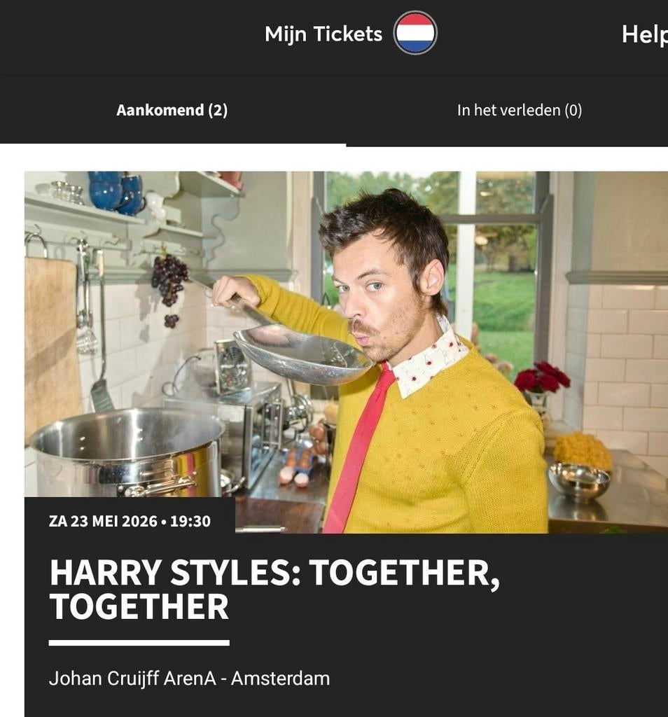 Concert Harry Styles 23 mei Johan Cruijff Arena., Twee personen, Mei
