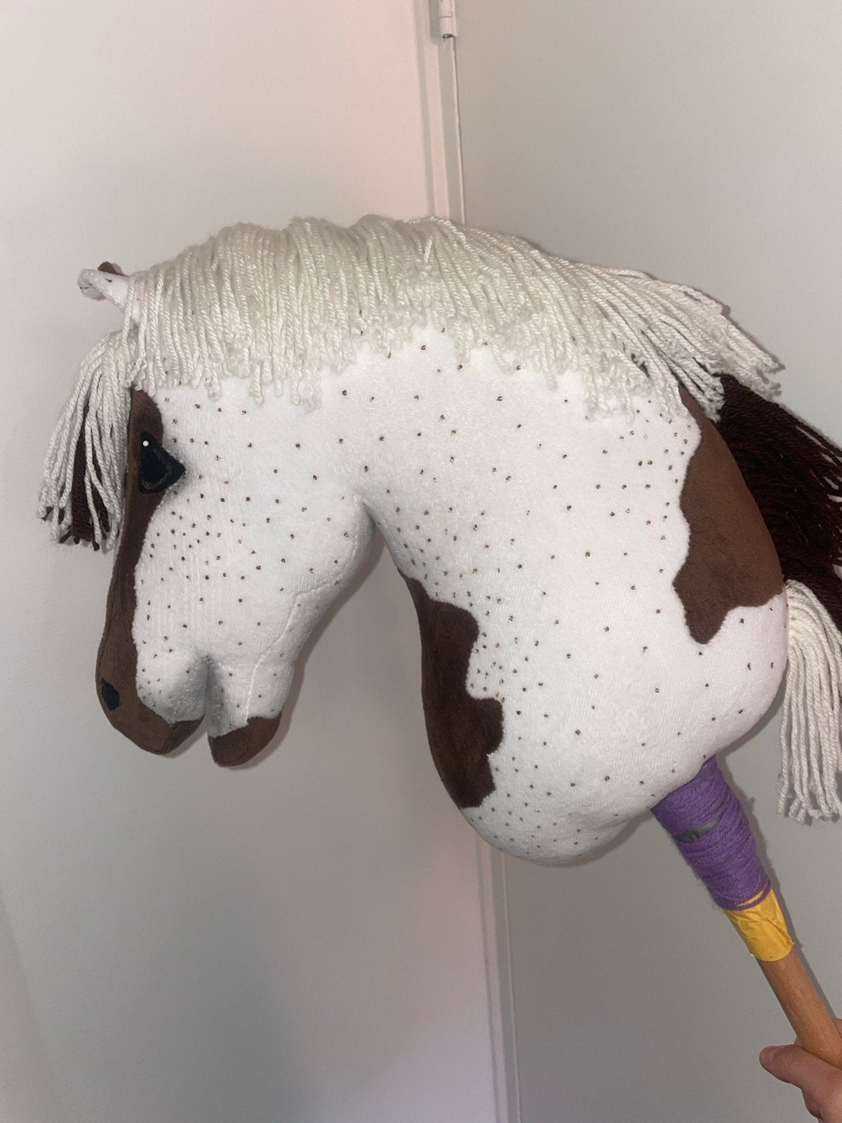 Hobbyhorse / Stokpaardje - Bruin/Wit gevlekt, Verzenden, Zo goed als nieuw, Jongen of Meisje
