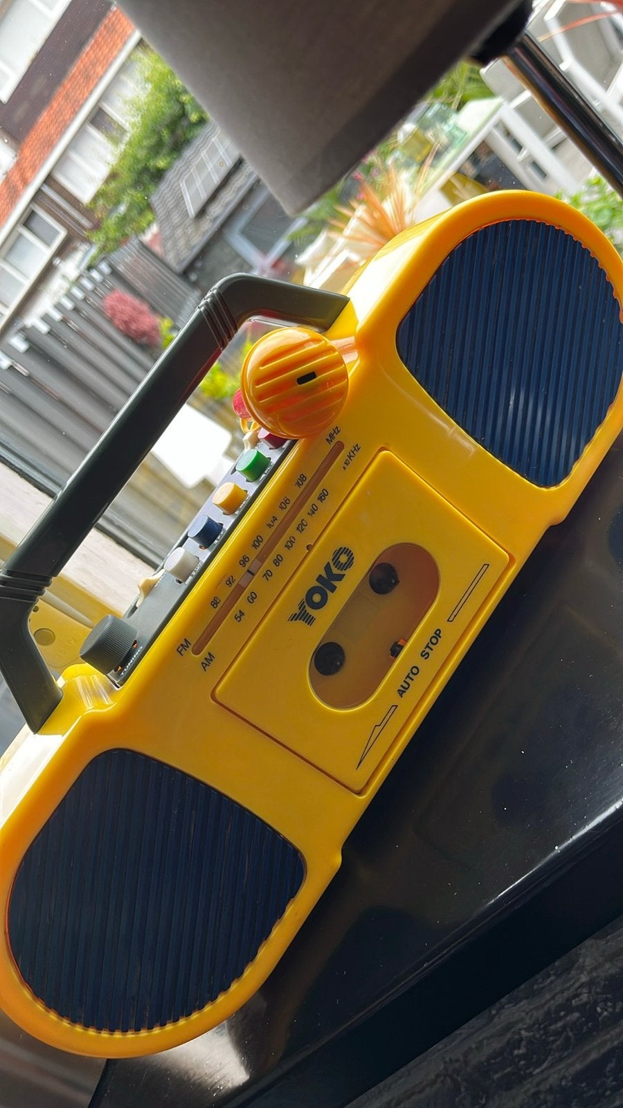 Yoko draagbare radio met cassette en microfoon, Ophalen of Verzenden, Gebruikt, Radio