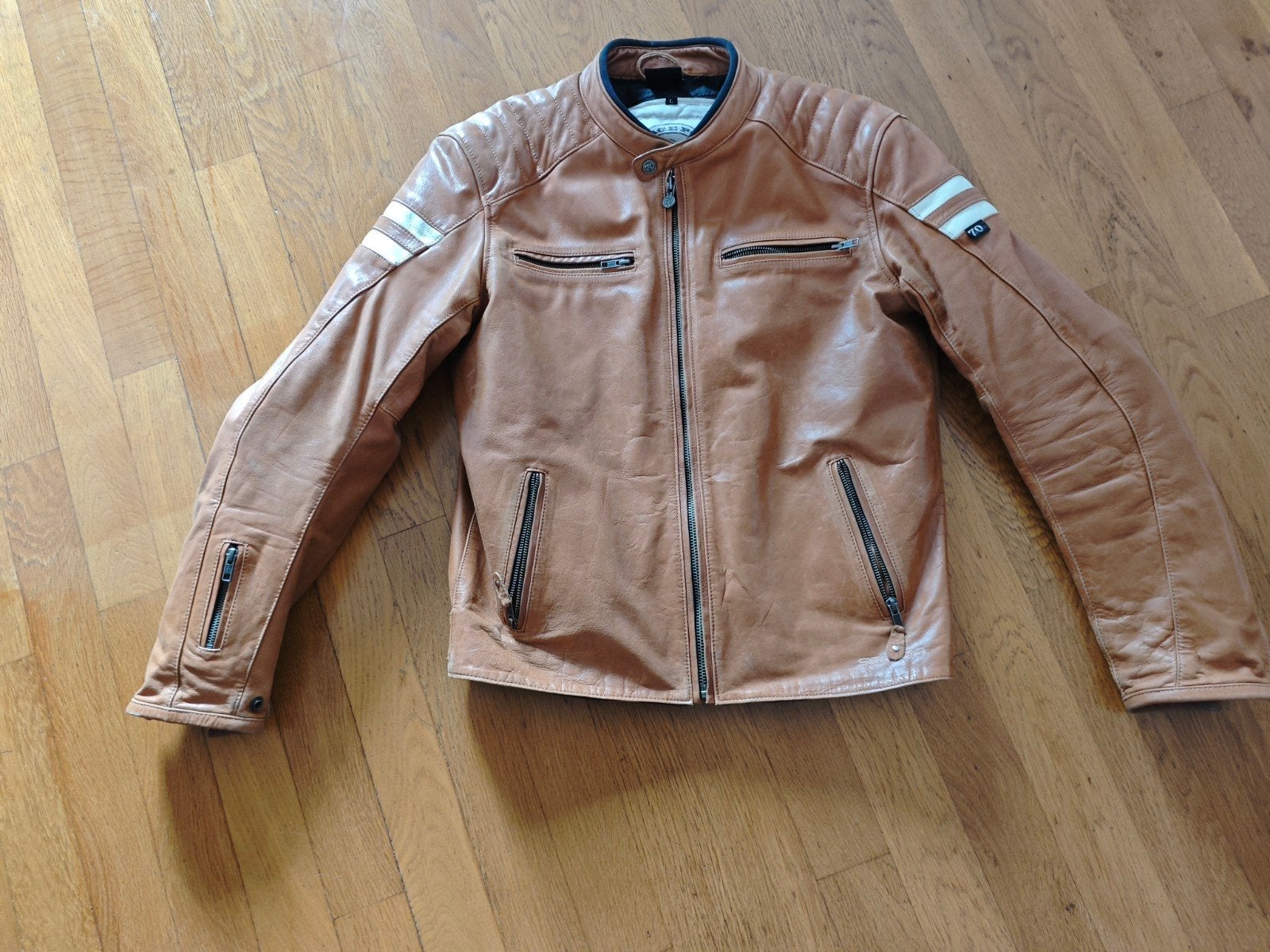 Echt lederen motorjas, Motoren, Kleding | Motorkleding, Ophalen, Tweedehands, Jas | leer