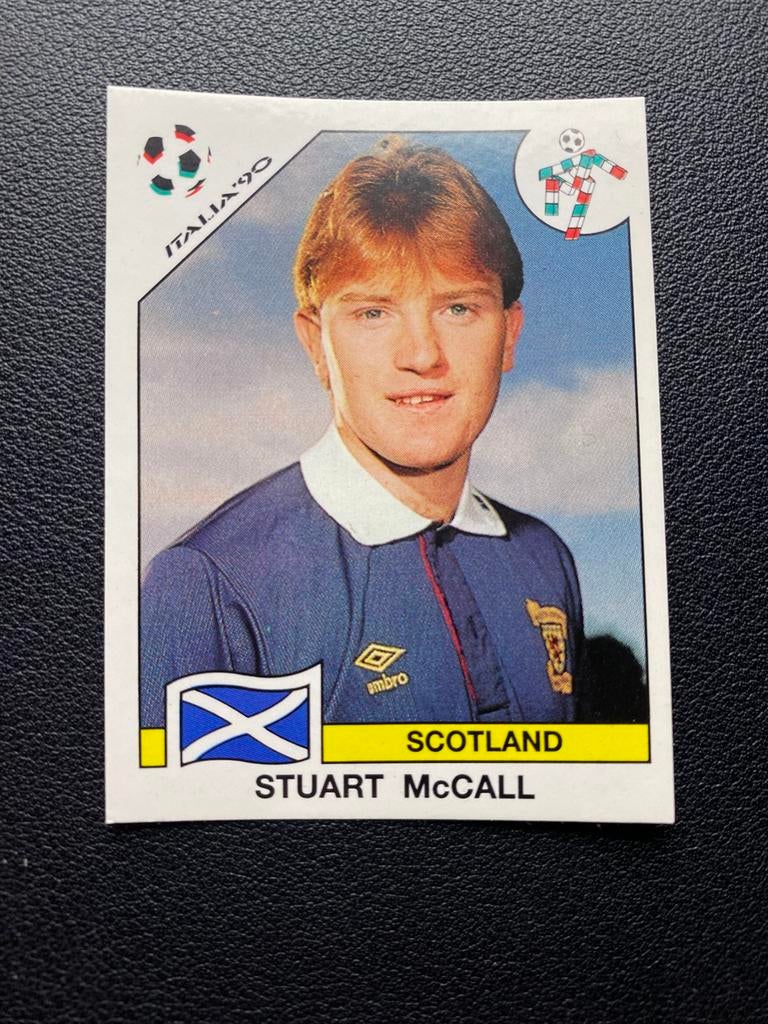 Stuart McCall - Schotland - Panini WK 1990 Sticker, Ophalen of Verzenden, Zo goed als nieuw, Buitenlandse clubs, Poster, Plaatje of Sticker