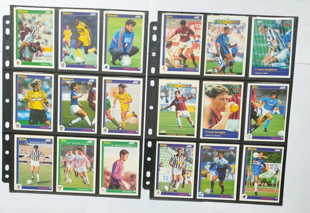 Calcio Italië 18 Cards '93..van Basten..Vialli..Asprilla, Ophalen of Verzenden, Zo goed als nieuw, Buitenlandse clubs, Poster, Plaatje of Sticker