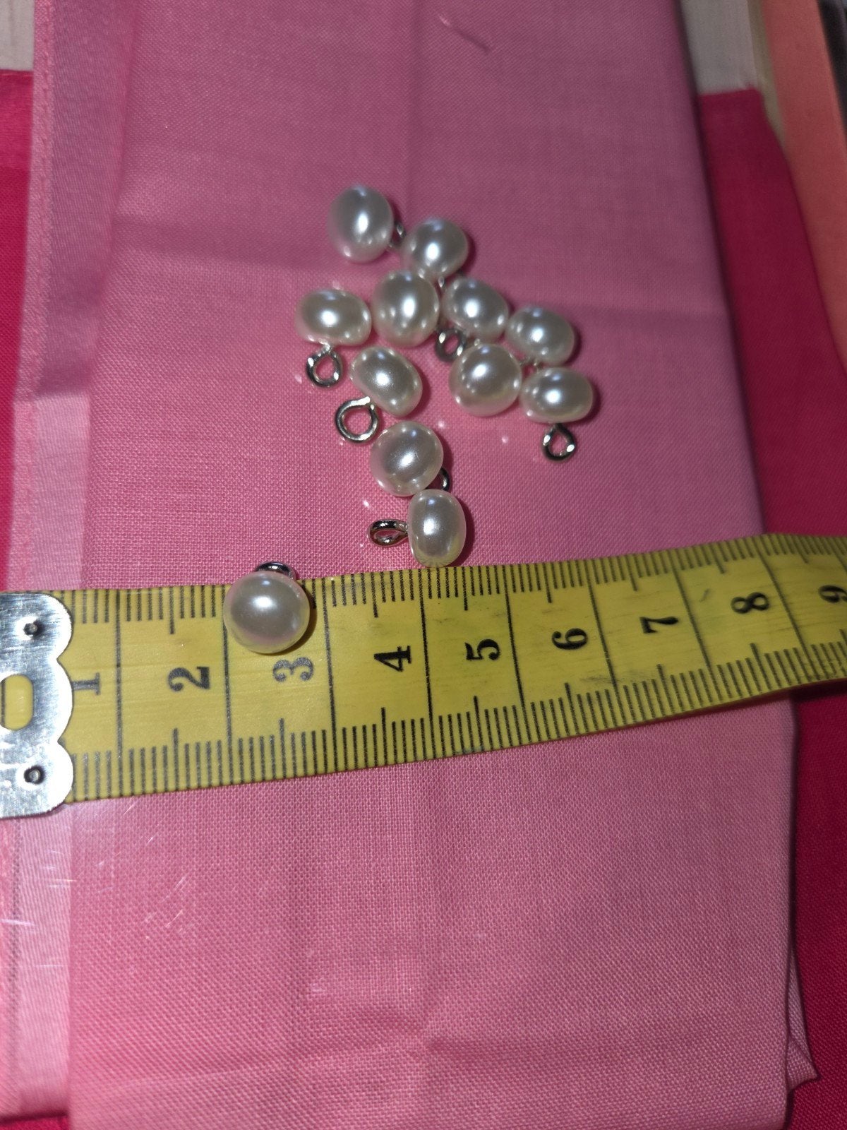 12 Witte Parel Bedels voor Sieraden Maken, Ophalen of Verzenden