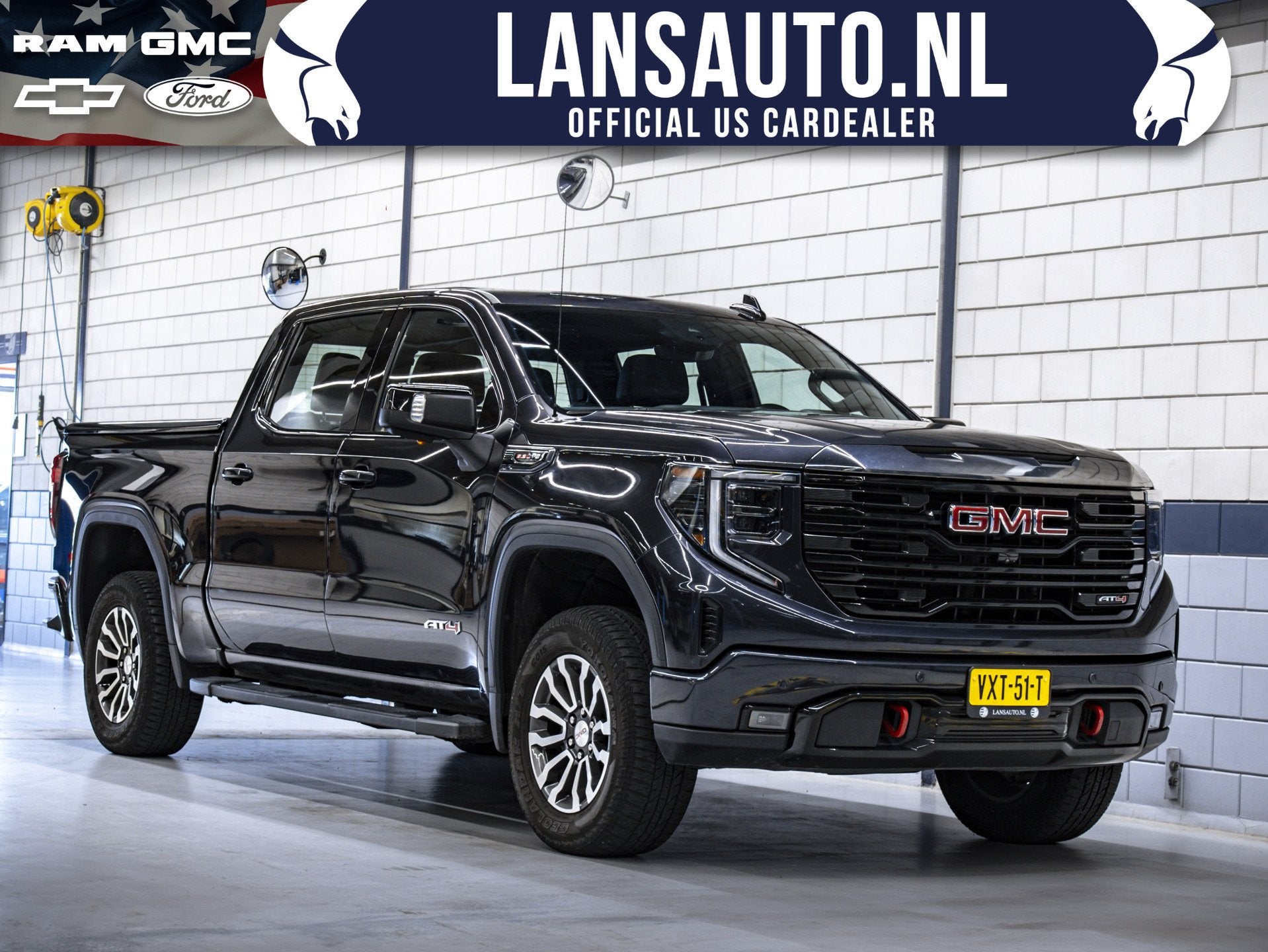 GMC SIERRA 1500 | AT4 | Titanium Rush (bj 2023), Auto's, Dealer onderhouden, Gebruikt, 2525 kg, 426 pk