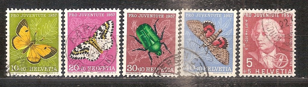 Dieren Zwitserland 648-652, Ophalen of Verzenden, Gestempeld, Dier of Natuur