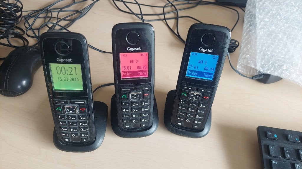 Gigaset A510A DECT telelefoons incl antwoordapparaat, Ophalen, Gebruikt, 3 handsets