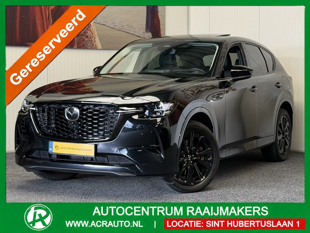 Mazda CX-60 2.5 E- HOMURA SKYACTIV PHEV EXCLUSIVE-LINE HEAD-, Auto's, Mazda, Automaat, Gebruikt, Zwart, 4 cilinders