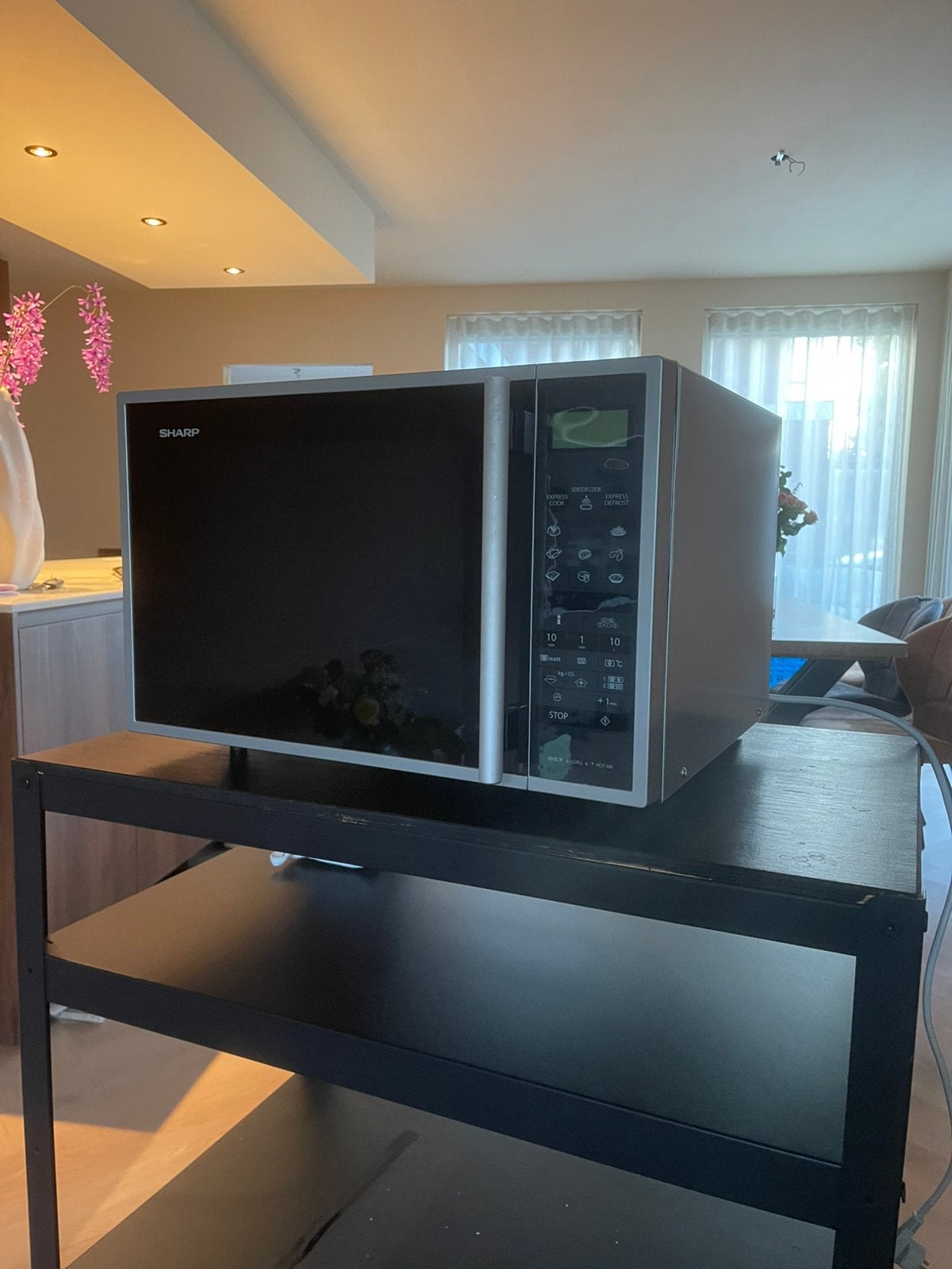 Sharp R-961INW Combi Oven, Ophalen, Combimagnetron, Zo goed als nieuw, Draaiplateau