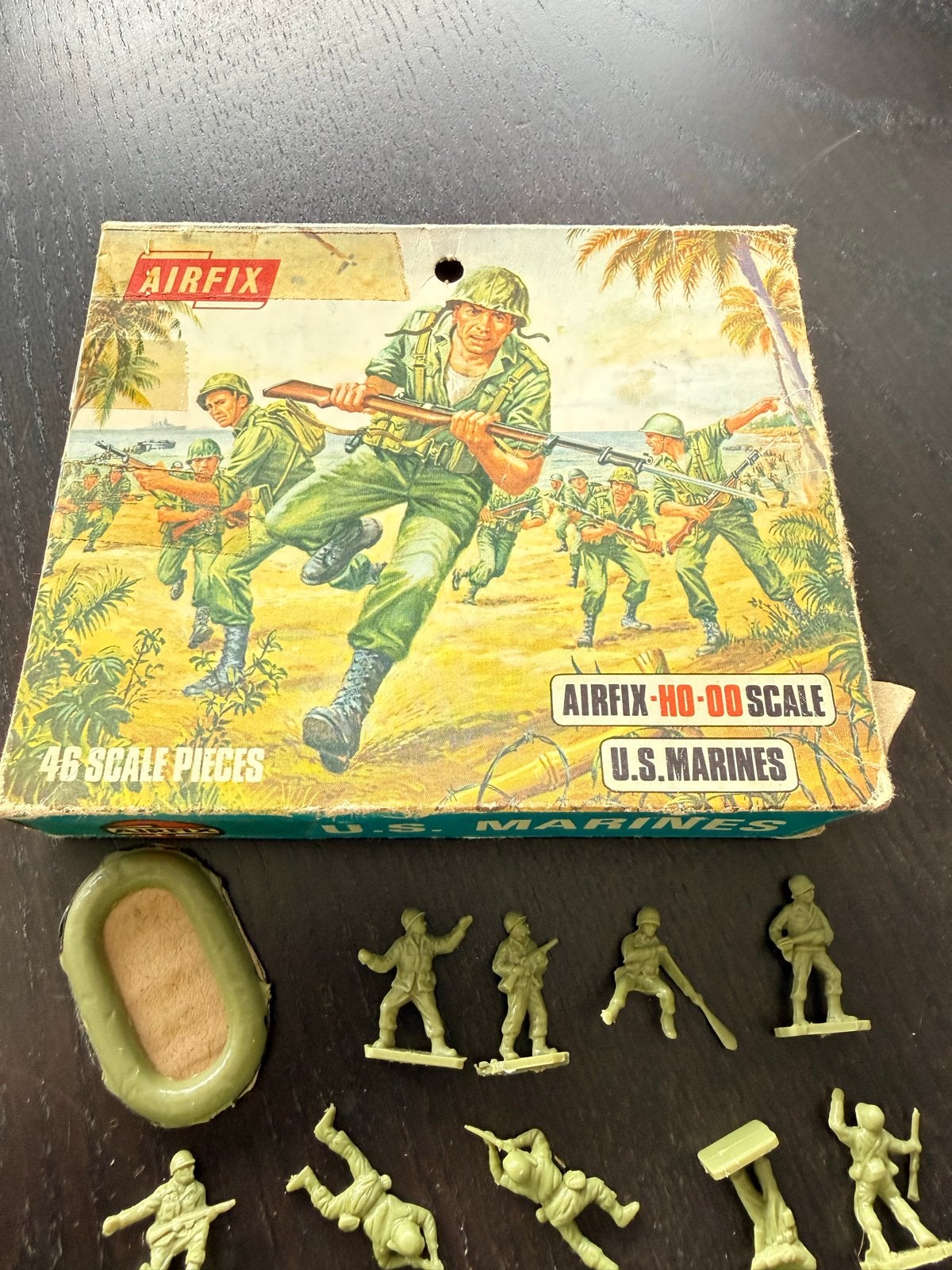 Vintage Airfix U.S. Marines HO-OO schaal figuren (46 stuks), Ophalen of Verzenden, Gebruikt, 1:50 of kleiner
