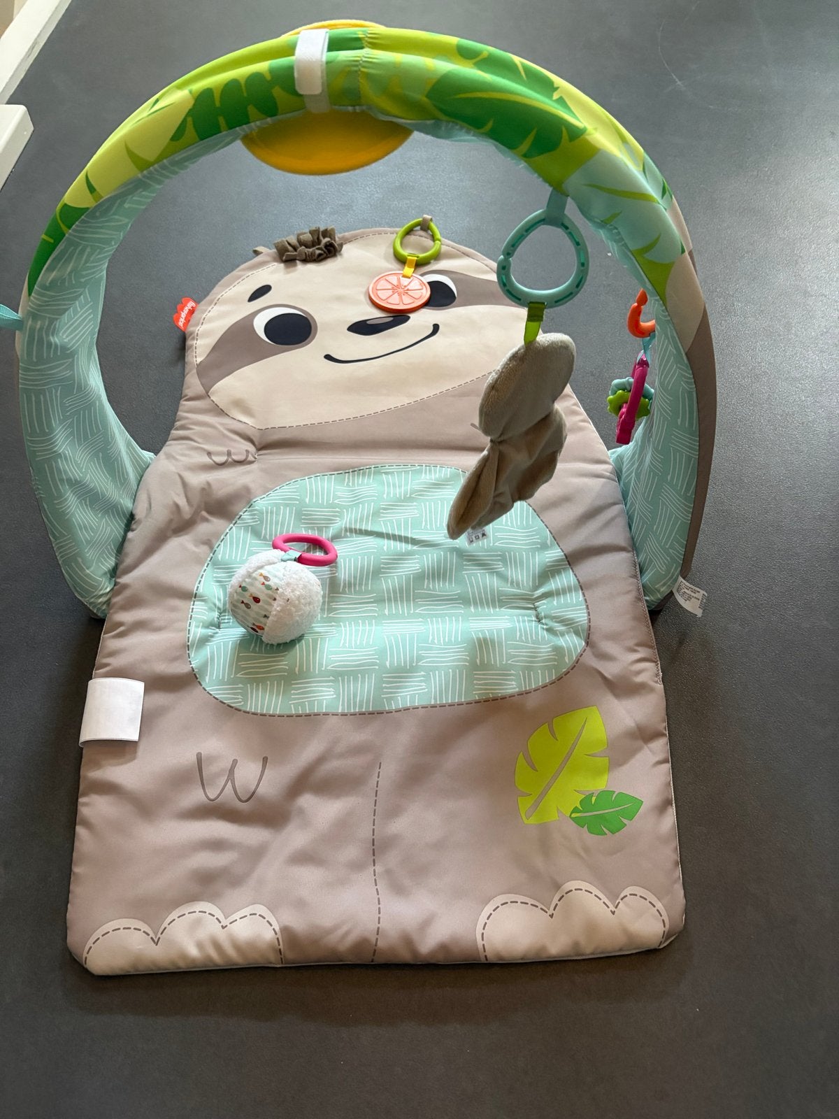 Fisher-Price Luiaard Speelkleed met Speelboog, Ophalen, Zo goed als nieuw, Speelkleed