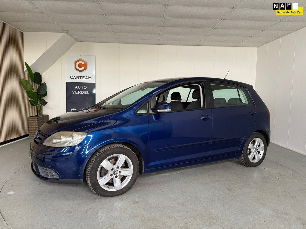 Volkswagen Golf Plus 1.6 FSI Optive 3 Airco Automaat, LMV, Auto's, Volkswagen, Gebruikt, 4 cilinders, Blauw, 116 pk