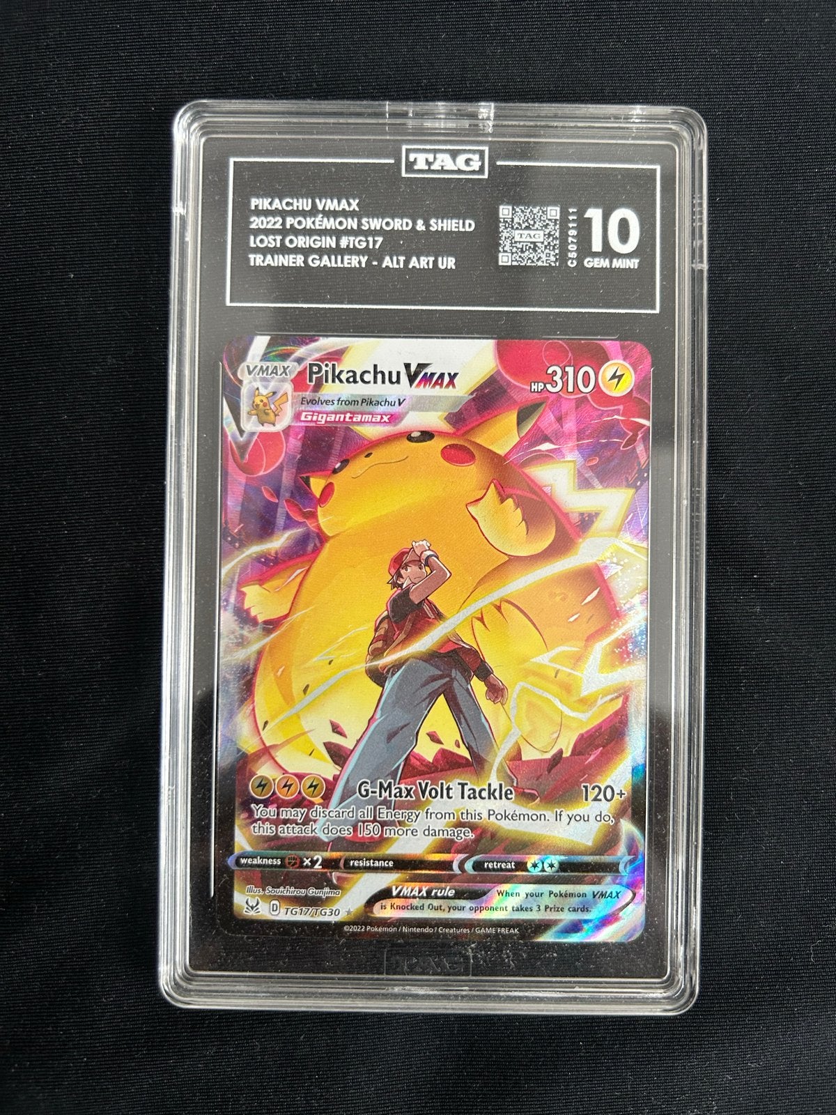 Pikachu VMAX TAG 10 Gem Mint, Ophalen of Verzenden, Nieuw, Losse kaart