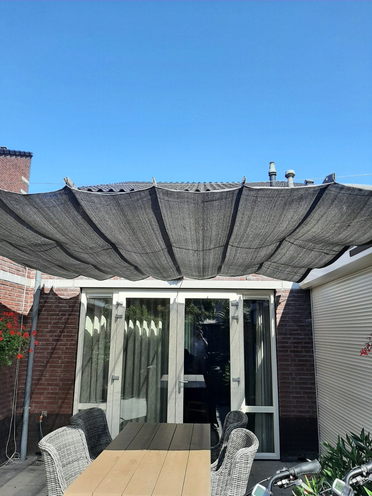 Harmonicadoek met bevestigingsset t.e a.b, Tuin en Terras, Overkappingen, Zo goed als nieuw, Veranda, Ophalen