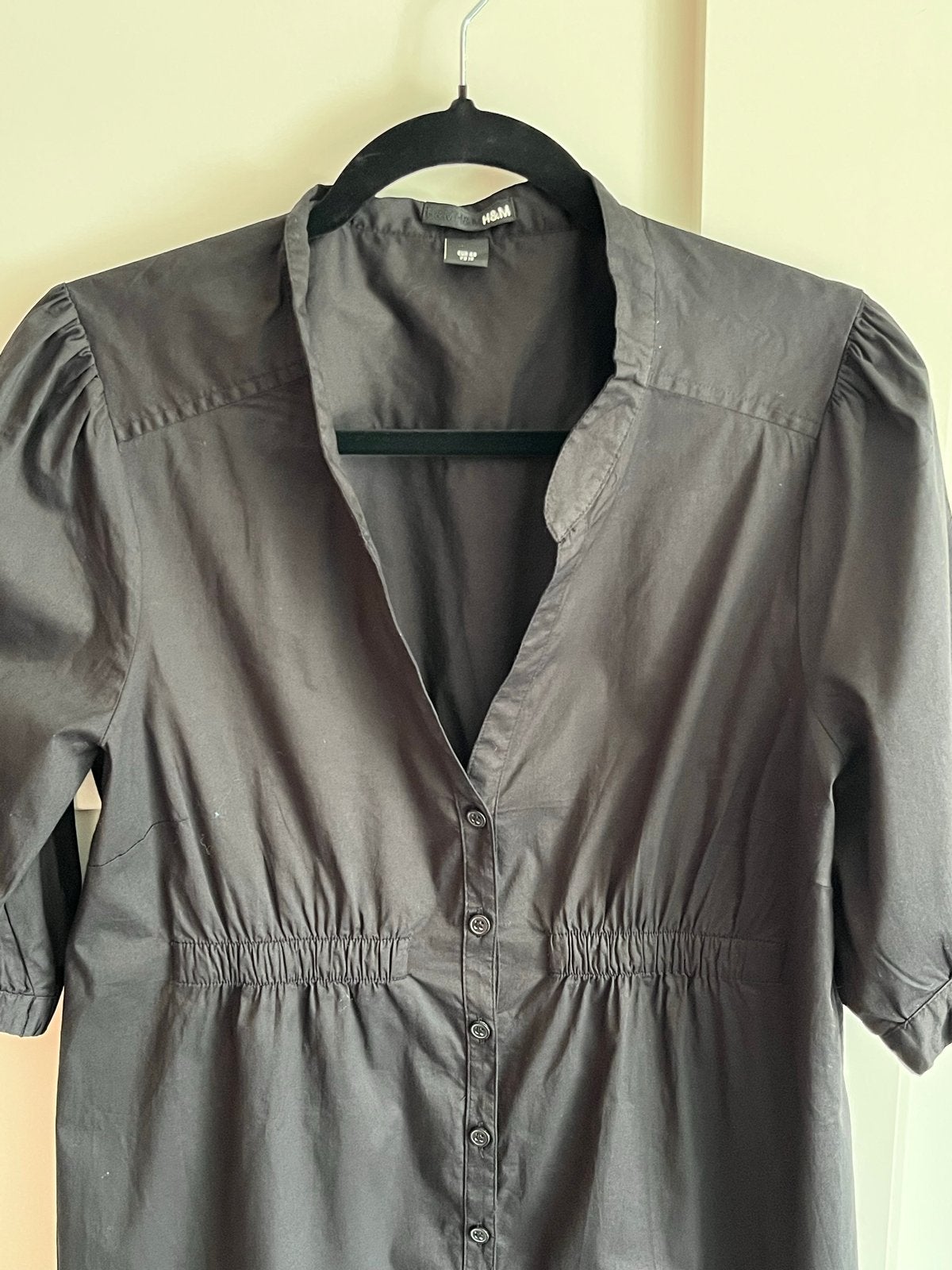 H&M Zwarte Katoenen Tuniek Jurk Maat EU 46, Verzenden, Zwart, Maat 46/48 (XL) of groter, Gedragen