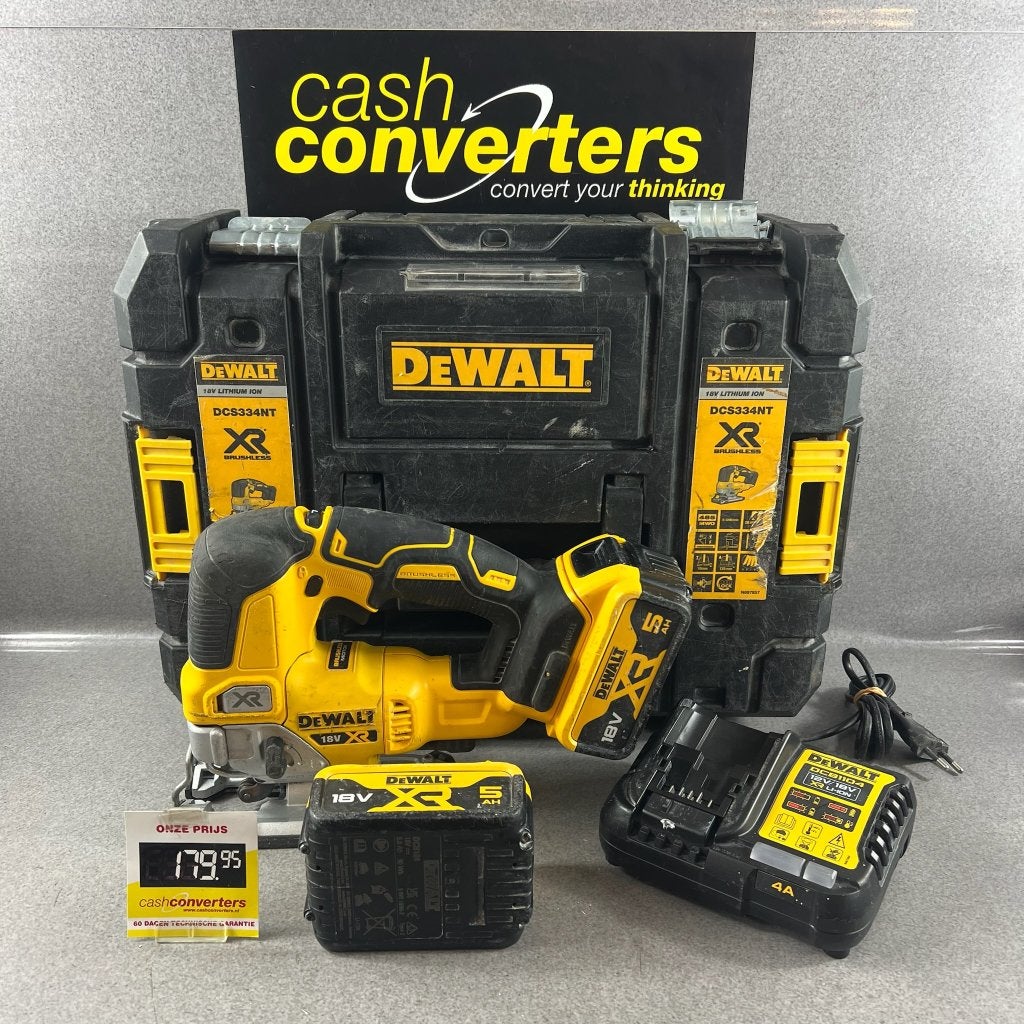 Dewalt DCS334 Decoupeerzaag | koffer, lader&accu's | 407042, Doe-het-zelf en Verbouw, Gereedschap | Zaagmachines, Gebruikt, Decoupeerzaag