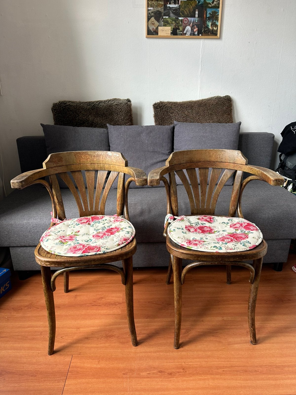 Twee mooie houten stoelen, Ophalen, Twee, Bruin, Zo goed als nieuw