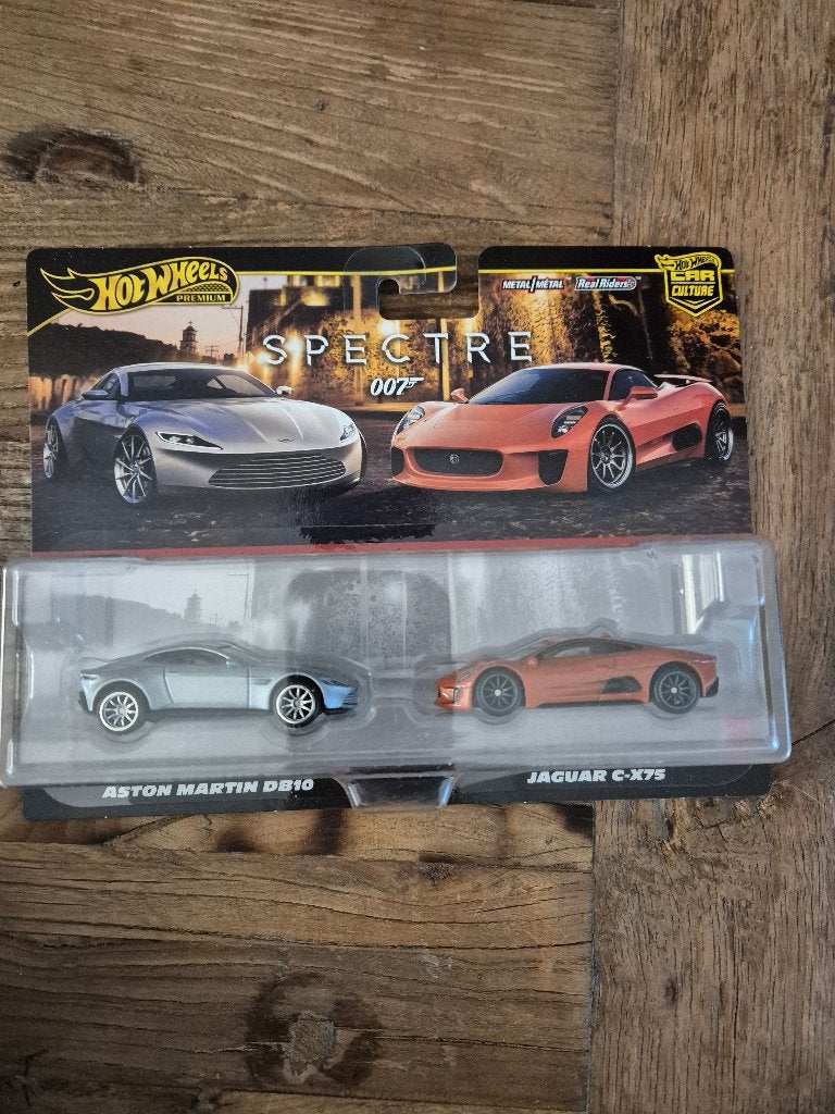 Hot Wheels Premium 2-Pack ASTON MARTIN DB10 JAGUAR C-X75, Ophalen of Verzenden, Nieuw, Auto