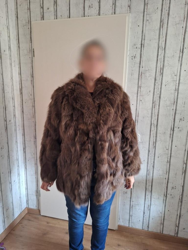 Zachte dikke fluffy vos bontjas, maat L, 42-44, Kleding | Dames, Jassen | Winter, Ophalen of Verzenden, Zo goed als nieuw, Maat 42/44 (L)